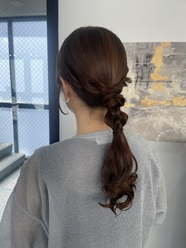 ウル 岡山駅店(ULu.) ヘアセット　編みおろしヘア