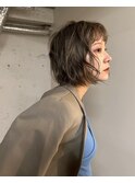 グレージュ、アッシュグレーケアブリーチカラーラベンダー