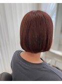 白髪ぼかしピンク系ベージュ
