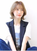 似合わせ美髪外ハネボブチェリーブラウン