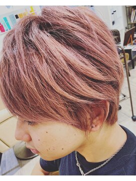 コトナ 越谷店 メンズカット/モーヴピンク・ローズピンク/ショートセンタパート