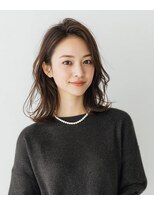 ディテール(de tail) 上品なかきあげ前髪のナチュラルミディ