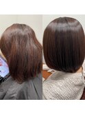 自然な丸みのボブ