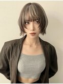 都島/デザインカラー/レイヤーボブ/ぱっつん前髪/レイヤーカット