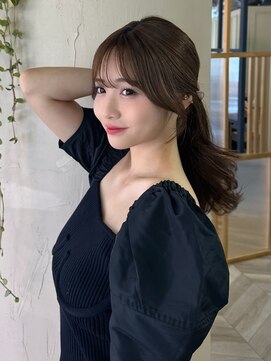 マインバイアフロートギンザ(MYNE by AFLOAT GINZA) レイヤーカット/後れ毛/顔周り/大人ガーリー/ココアベージュ