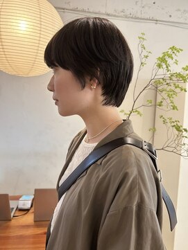 ショートカット/ショートボブ/オリーブグレージュ