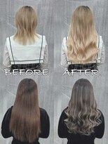 リップ 大阪本店(LIP)&nbsp;【レミー100%最高級人毛/ロング】シールエクステ80枚+ブリーチ