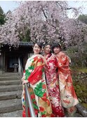 京都伏見稲荷/振袖/色打掛/着付け/ヘアセット