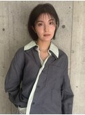 ショートパーマレイヤーカットフェイスレイヤーボブ切りっぱなし