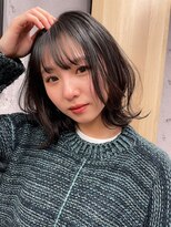 ノット(KNOTT) ミルクティーブロンド/ダークブルー/デジタルパーマ/松戸