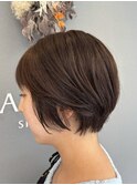 [長谷川舞]ナチュラルブラウン×丸みショート