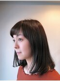 ワンレンセミロング　ｂｙカットハウス　アン