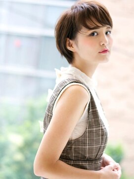 エムスラッシュ たまプラーザ(M.SLASH) ■アンニュイ斜めバング耳かけショートM.SLASHたまプラーザ3-2★