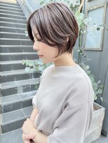 ヌード(NUDE)&nbsp;NUDE 20代30代40代横顔美人 前髪なしショート 大人ショートボブ