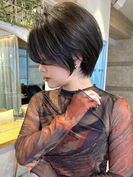 ロンド ストラーダ 心斎橋(Lond strada) ショート×ハイライト白髪ぼかし×マチルダボブ[心斎橋]