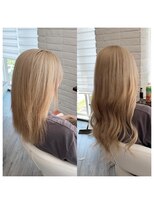 クラン ヘアーアンドスタジオ(CLAN hair & studio)&nbsp;ハイトーンエクステブリーチインナーミルクティーベージュ