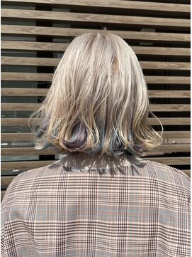 エン(en) ハイトーンカラーことりベージュインナーカラーシルキーベージュ