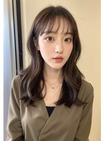 オズ 郡山桑野店(OZ)&nbsp;ベージュグレー黒髪レイヤーくびれヘア小顔10代20代30代40代