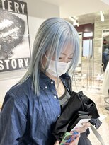 ヲタク(wotaku.)&nbsp;ペールブルーハイトーンブルー水色ライトブルー切りっぱなし