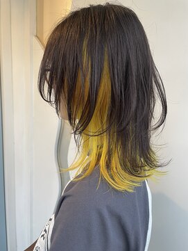 モリオ フロム ロンドン 大宮2号店(morio from London) 【高椋】インナーイエロー　ウルフカット