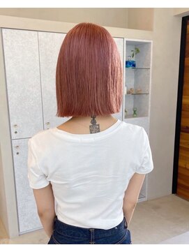 アム(am) 切りっぱなしボブグレージュボブミルクティーベージュボブ