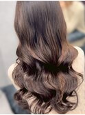 コテ巻き風パーマ/無重力/ココアブラウン/ナチュラルブラウン