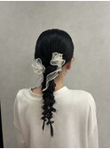 タイトアレンジ/ロープ編み/ヘアアレンジ/大人可愛い