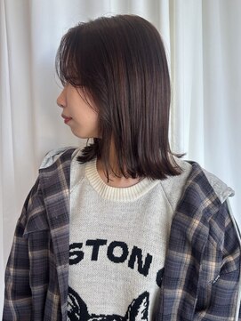 【MICHI 富田店　古作蓮】外ハネ ミディアムボブ 顔周りカット