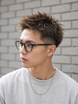 ルシードスタイルアンディアーモ(LUCIDO STYLE andiamo)&nbsp;スパイキーショートメガネルーズアレンジワイルドブリーチ