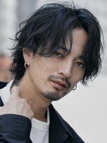 Men's salon fifth 博多【メンズサロン フィフス】【11月1日NEW OPEN(予定)】&nbsp;フェザーパーマセンターパートウルフカットシャドウパーマ緩め