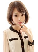 大人可愛くきまるひし形ボブ黒髪でも可愛く決まる