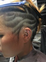 ゾーマ(ZOUMA)&nbsp;バリカンアート　トライバル風　ファイヤーパターン