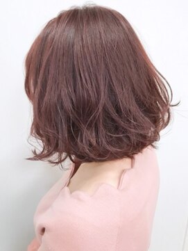 クアトロ グランシュ 川崎店(QUATRO × GranCieux) コーラルピンク×ゆるふわミディ