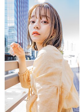 サングース(Sungoose) 大人ミディ＃テラコッタデジタルパーマくすみブルー