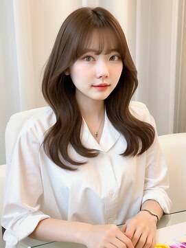 アフロートリノ(AFLOAT Leino) 2wayバング 韓国前髪 シースルー ミディアム くびれ#