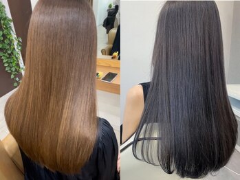 シエル 難波店(CIEL)の写真/【なんば21番出口10秒】TOKIO縮毛/低アルカリ縮毛矯正で、ダメージレス♪癖を伸ばして自然なストレートに◎
