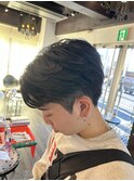 フェザーパーマ フェザーショート センターパート