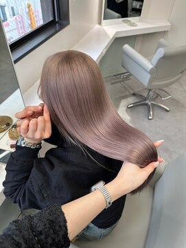 ベレーザ 渋谷(BELEZA) 12211ミルクティーベージュ姫カットレイヤー韓国くすみベージュ