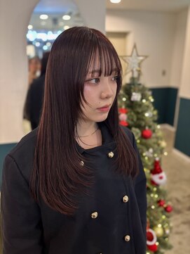 ヘアーブレイス(hair brace) ロングレイヤー×ピンクラベンダー