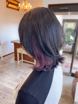 セットアップ 岡山北長瀬店(SET-UP) 韓国ミディ/レイヤーウルフ/インナーカラー/ラベンダーカラー