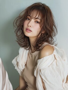 アルトリスト(Altruist Aging×HAIR&SPA) ★ダークアッシュ大人ガーリーボブ着物ミディアムレイヤーカット