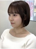 丸みボブ　ボブ　ミニボブ　博多美容室