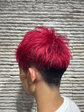 ビス リアン 川口店(Vis lien) ツーブロック×アップバング◎ハイトーンワインレッド