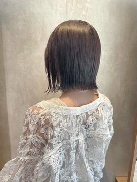 髪質改善/顔周りレイヤーカット/グレージュ[千葉/千葉駅]