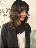 kaon ミディアムレイヤーパーマ 顔まわりレイヤー