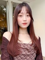 レア 表参道(L'ea)&nbsp;◎ピンクベージュ前髪イメチェンアンブレラカラークールショート