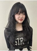 韓国風くびれロングレイヤー/似合わせカット/艶感