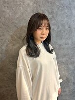 ザ シーワークス ときわ台店(THE Cworks)&nbsp;顔まわりレイヤー/インナーカラー/レイヤーカット/ネイビー