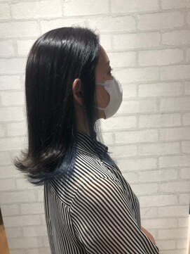 ビス ヘア アンド ビューティー 西新井店(Vis Hair＆Beauty) 大人かわいい/ハイトーン/インナーカラー/ブルーブラック