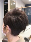 仙台D　伸ばしかけショート×ブラウンアッシュ ひし形ｓｔｙｌｅ